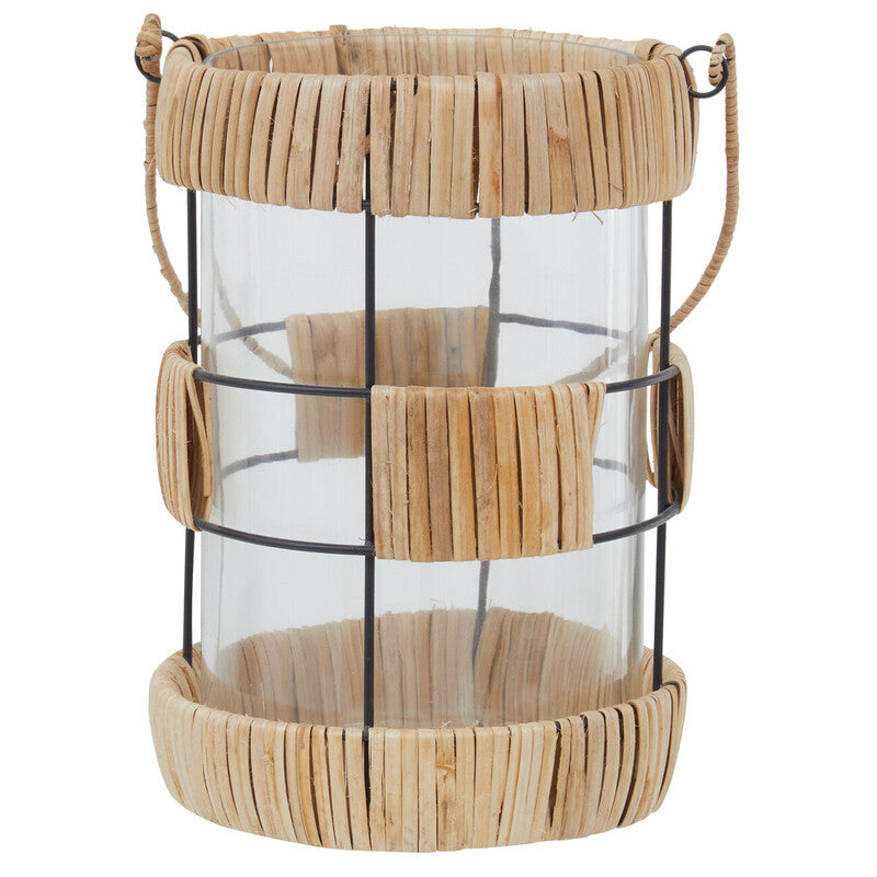 Interiors by Premier Lantern Kuta Woven Natural/Black Large MegaBDM
