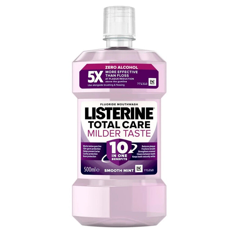 Listerine Total Care Milder Taste Zero Alcohol Mouthwash 500ml MegaBDM