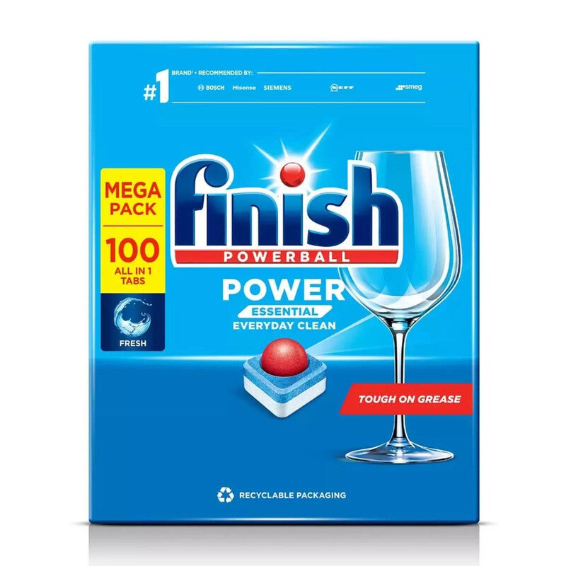 Finish Power Essential Dishwasher Tabs, 100 Tabs MegaBDM