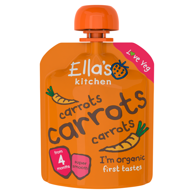 Ella's Kitchen Organic Carrots First Tastes Baby Pouch from 4 Months 70g MegaBDM