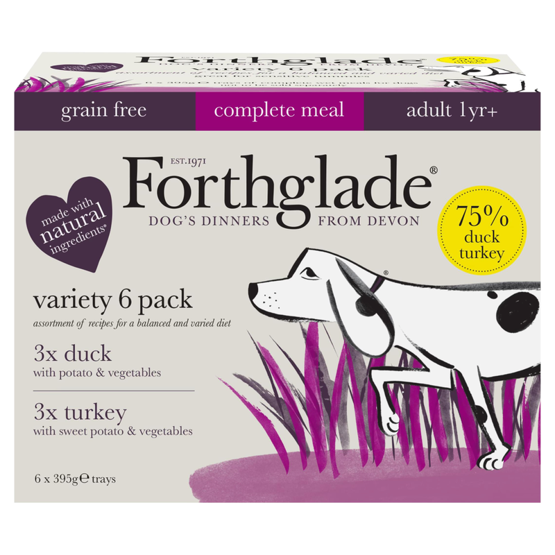 Forthglade Variety Pack Complete Meal Adult 1 Year+ 6 x 395g MegaBDM
