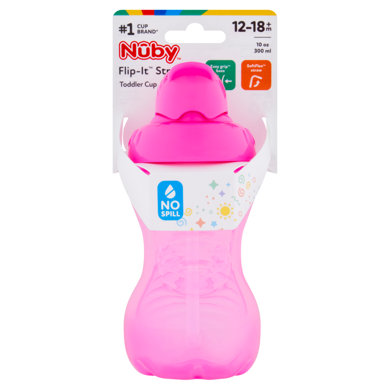 Nuby Active Sipeez Flip-It Beaker 12-18+ Months 300ml Assorted Colours MegaBDM