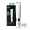 Braun Body Mini Trimmer BS1000, Electric Body Hair Removal for Women and Men, White MegaBDM