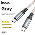 HOCO U112 60W USB-C to USB-C Charging Cable - Grey MegaBDM