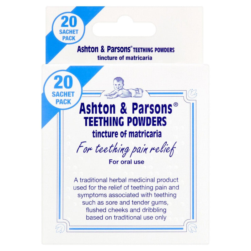 Ashton & Parsons Teething Pain Relief Powders 6+ Months 20 Sachet Pack MegaBDM