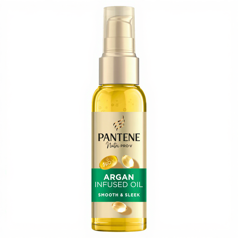 Pantene Pro-V Smooth & Sleek Argan Infused Hair Oil for Frizzy, Dull Hair 100ml MegaBDM