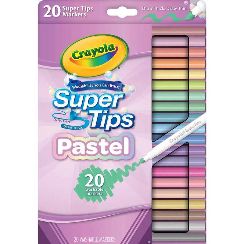 Crayola 20 Supertips Pastel Edition Pen Set MegaBDM