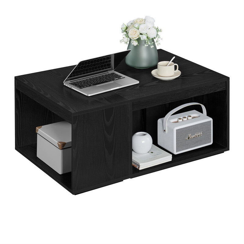 JOYFURNOS Coffee Tables Customisable Black 1 Set MegaBDM