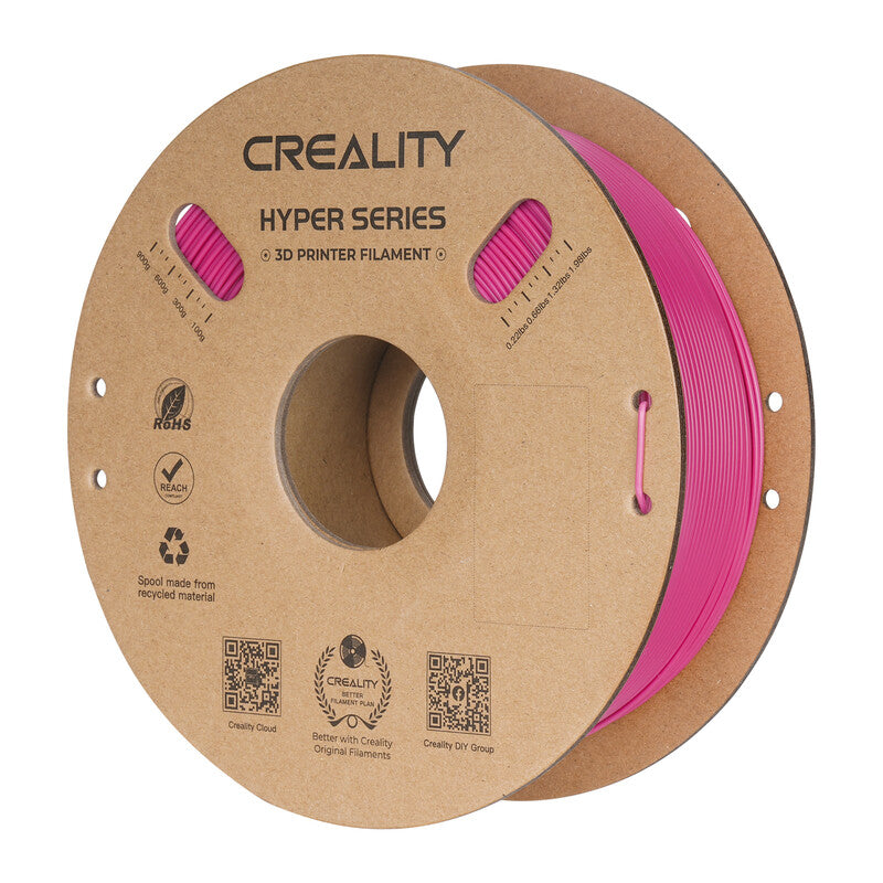 Creality Hyper PLA Strawberry Red 1KG , High-Speed 30-600mm/s, Dimensional Accuracy +/-0.02mm, Compatible with Most FDM 3D Printers, 1KG (2.2lbs) Spool MegaBDM