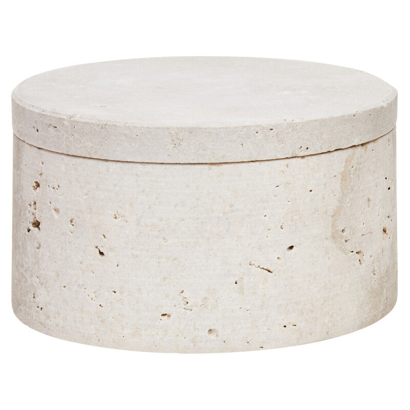 Fifty Five South Travertine Round Trinket Box MegaBDM