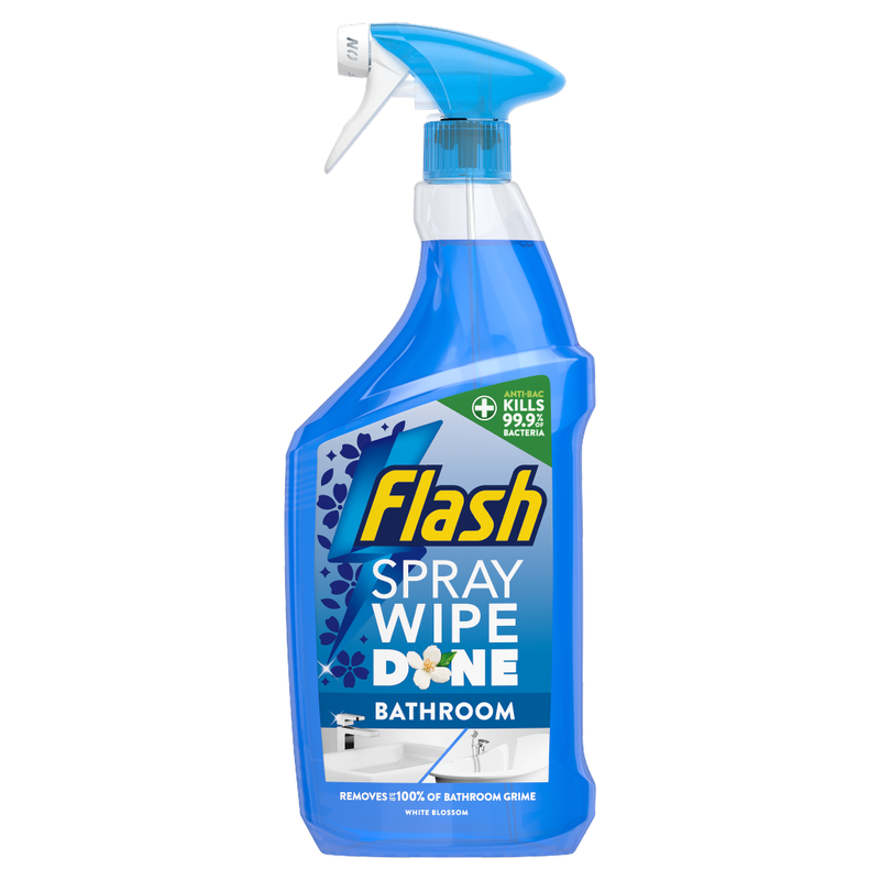 Flash Spray Wipe Done Bathroom Antibac Cleaning Spray, White Blossom, 800ml MegaBDM