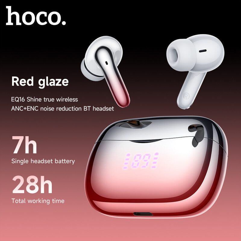 EQ16 Shine True Wireless Noise Reduction BT Earphone - Red Glaze MegaBDM