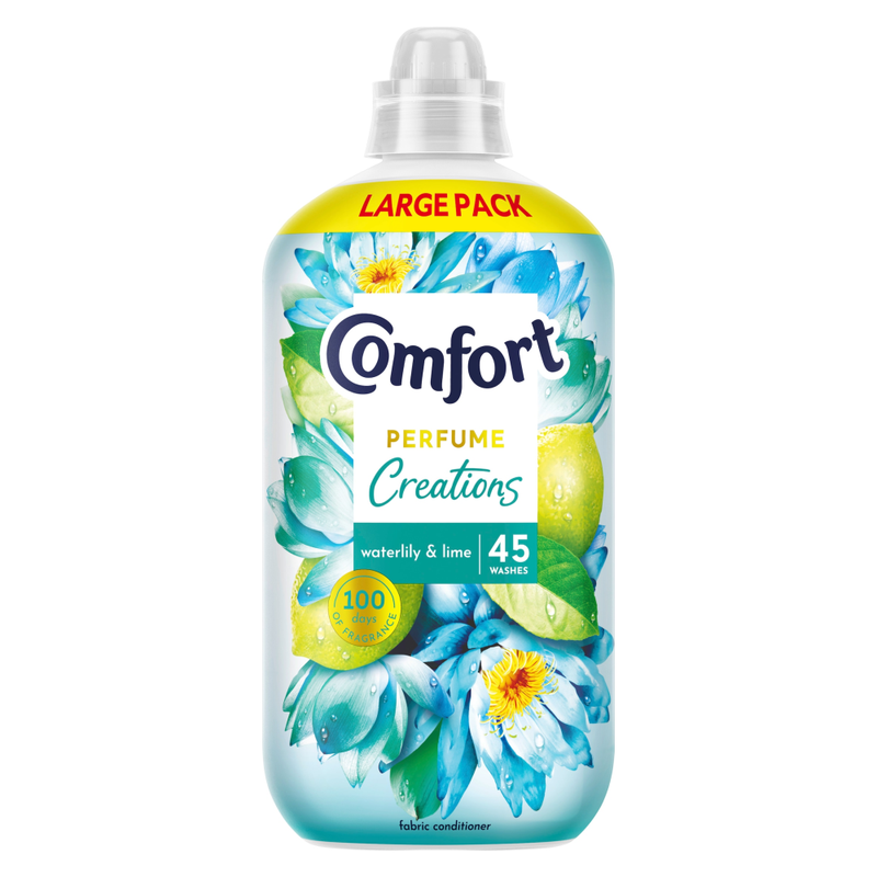 Comfort Perfume Creations Fabric Conditioner, Waterlily & Lime, 45 Washes, 1.35l