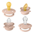 BIBS Soothers Try-It Collection Size 1 0-6 Months 4 Pack Blush