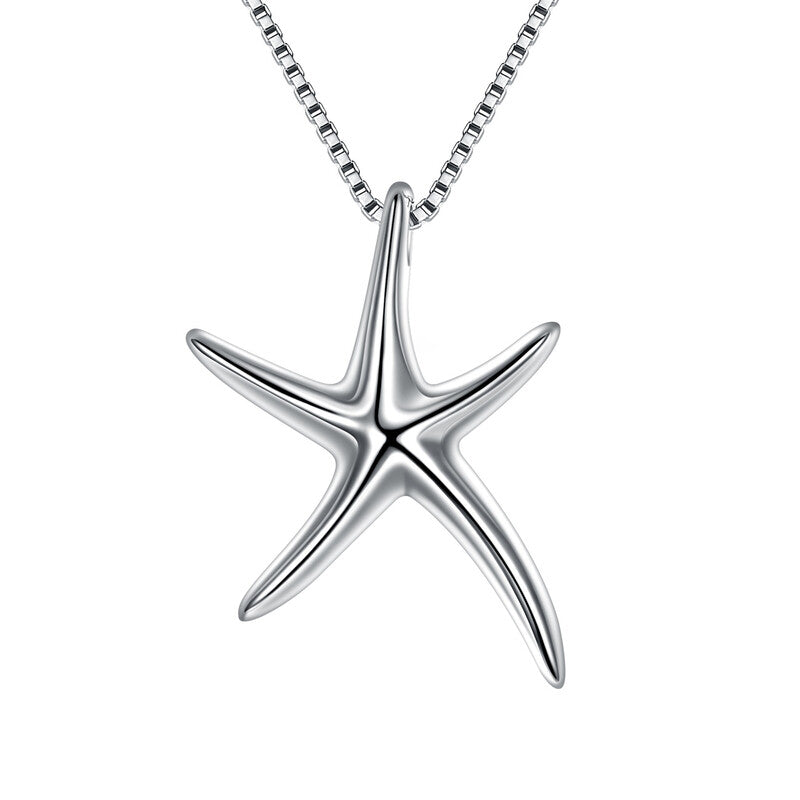 Ever Faith Starfish Lucky Sea Star Pendant Necklace MegaBDM
