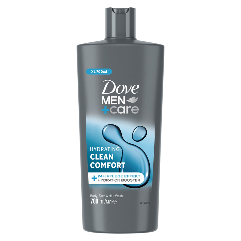 Dove Men + Care Hydrating 3 in 1 Hair, Face and Body Wash Clean Comfort 700ml MegaBDM