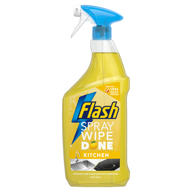 Flash Spray Wipe Done Bright Crisp Lemon Cleaning Spray 800ml MegaBDM