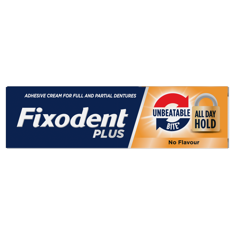 Fixodent Plus Unbeatable Bite Denture Adhesive Flavour Free 40g MegaBDM