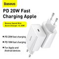 Baseus 1C 20W Speed Mini Quick Charger – White (EU) MegaBDM