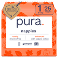 Pura Eco Nappies Size 1 2-5Kg 25 Nappies