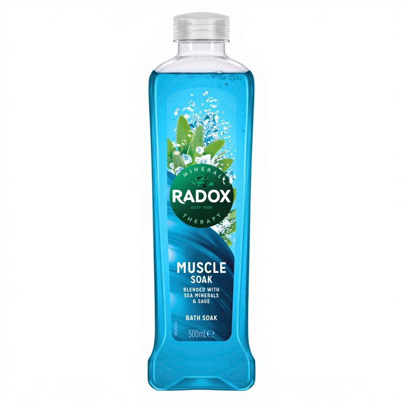 Radox Muscle Soak Bath Soak Clay Sage & Sea Minerals 500ml MegaBDM