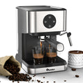 IAGREEA Espresso Coffee Machine with Milk Frother Steam Wand - Semi-Automatic, Silver, 20 Bar Pressure, 1.5L Water Capacity - CM3050-2 MegaBDM