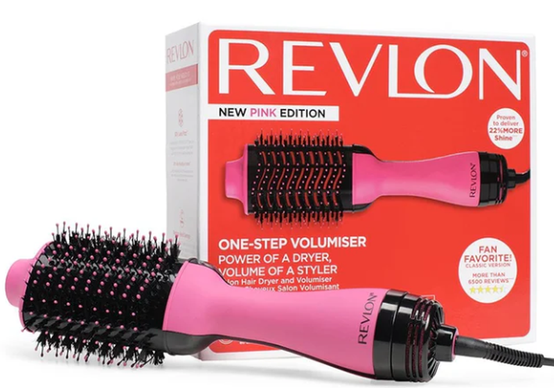 Revlon Salon One-Step Hair Dryer and Volumiser, 22% More Shine, Multiple Heat Settings, Rose Pink MegaBDM