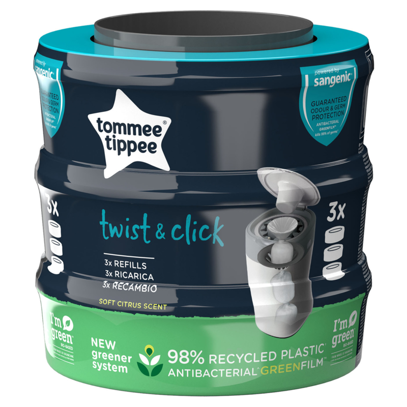 Tommee Tippee Twist & Click Softly Scented Citrus Refills 3 Pack MegaBDM
