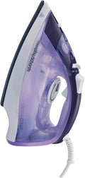 Morphy Richards Crystal Clear Steam Iron, Ceramic Non-stick Soleplate, 115g Steam Boost, 40g Steam Output, Anti Drip, Anti Scale, 350ml Water Tank, Self-Clean, 2.5m Cord, 2400W, Purple, 300301 MegaBDM
