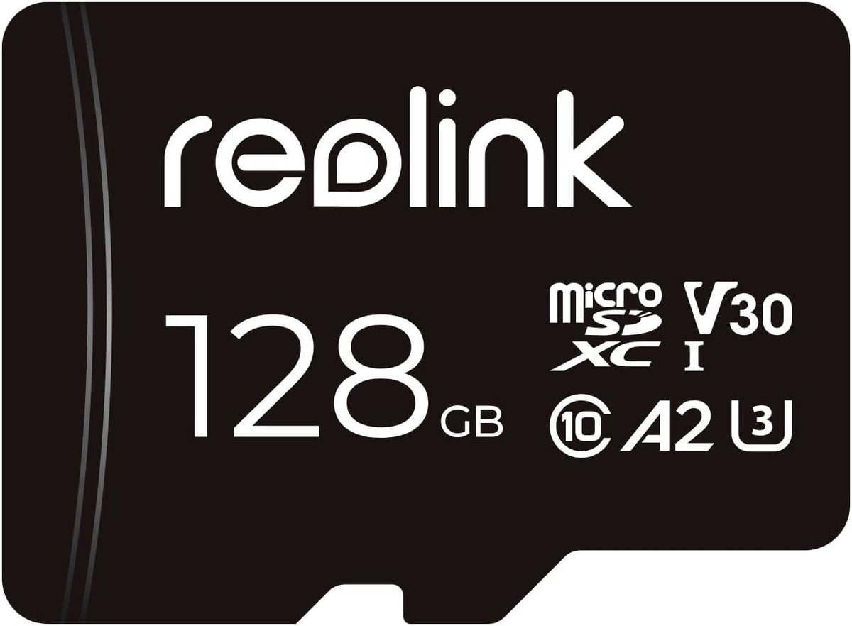 Reolink 128GB MicroSDXC Memory Card, Class 10 A2 U3 TF Memory Card, Compatible with Reolink Security Camera MegaBDM