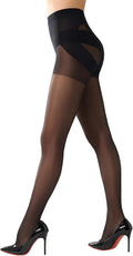 MANZI Tummy Control Tights Women Sheer Butt Lifting Sculpt Pantyhose Everyday Wear MegaBDM
