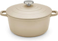 Morphy Richards Cast Aluminium Casserole, 24cm/4.1L, Non Stick Coating, Lightweight Design, Oven Safe, Self-Basting, Suitable for all Hobs, Cream, 851254 MegaBDM