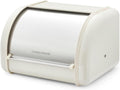 Morphy Richards Equip Compact Bread Bin, 8L, Carbon & Stainless Steel Design Durable and Fresher Bread, Easy Access Lid, Noise Dampening Technology, Non Slip Water Resistant Base, Cream, 832502 MegaBDM