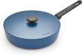 Morphy Richards Saute Pan, Forged Aluminium, 28cm, Non Stick Ceramic Coating, Soft Touch Handles, Oven Safe Up to 180c, Suitable for All Hobs, Blue, 852502 MegaBDM