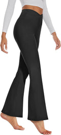 GAYHAY Flare Leggings with Pockets for Women - Crossover Yoga Pants High Waist Tummy Control Bootcut Workout Flared Leggings MegaBDM
