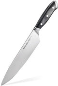 8 Inch Chef’s Knife, German 1.4116 Stainless Steel Kitchen Knife with Ergonomic Pakkawood Handle, Sharp Everyday Cooking Knife for Meat, Vegetables, Herbs and Fruit MegaBDM