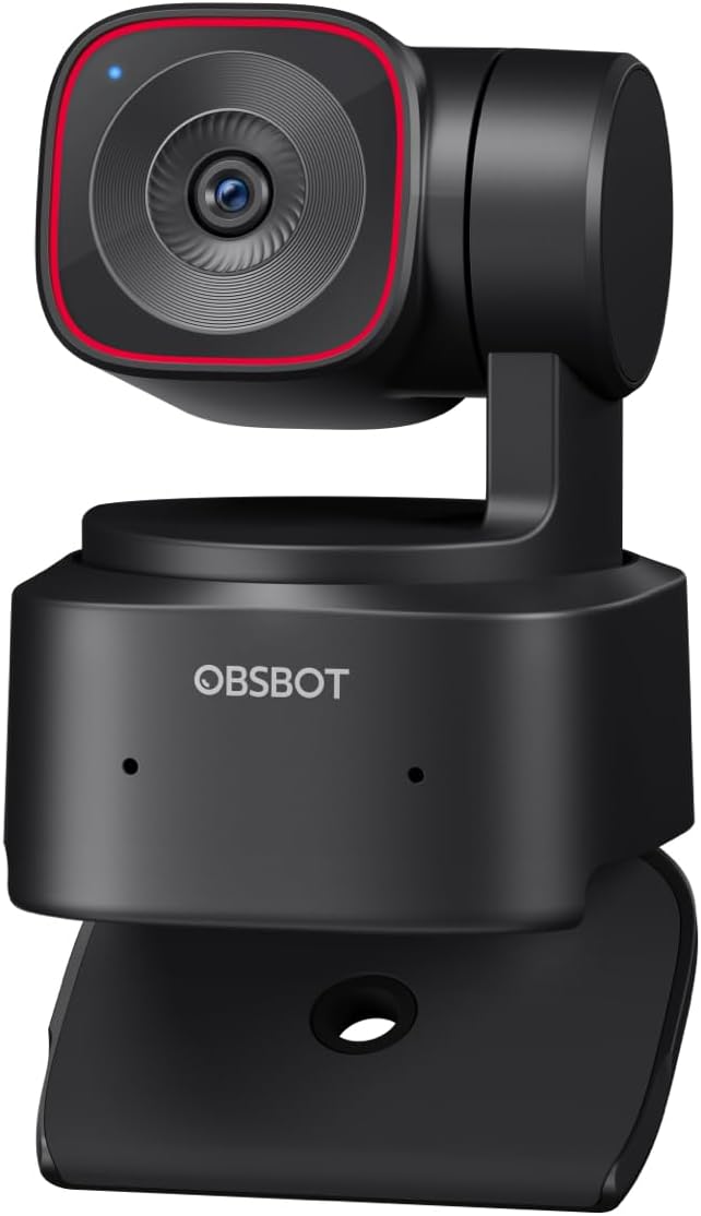 OBSBOT Tiny 2 Lite 4K Webcam for PC, AI Tracking PTZ Streaming Camera with 1/2" Sensor, Gesture Control, 60 FPS, HDR, Microphones, Web Camera for Desktop Computer, Laptop, Meeting, Video Calls, etc. MegaBDM