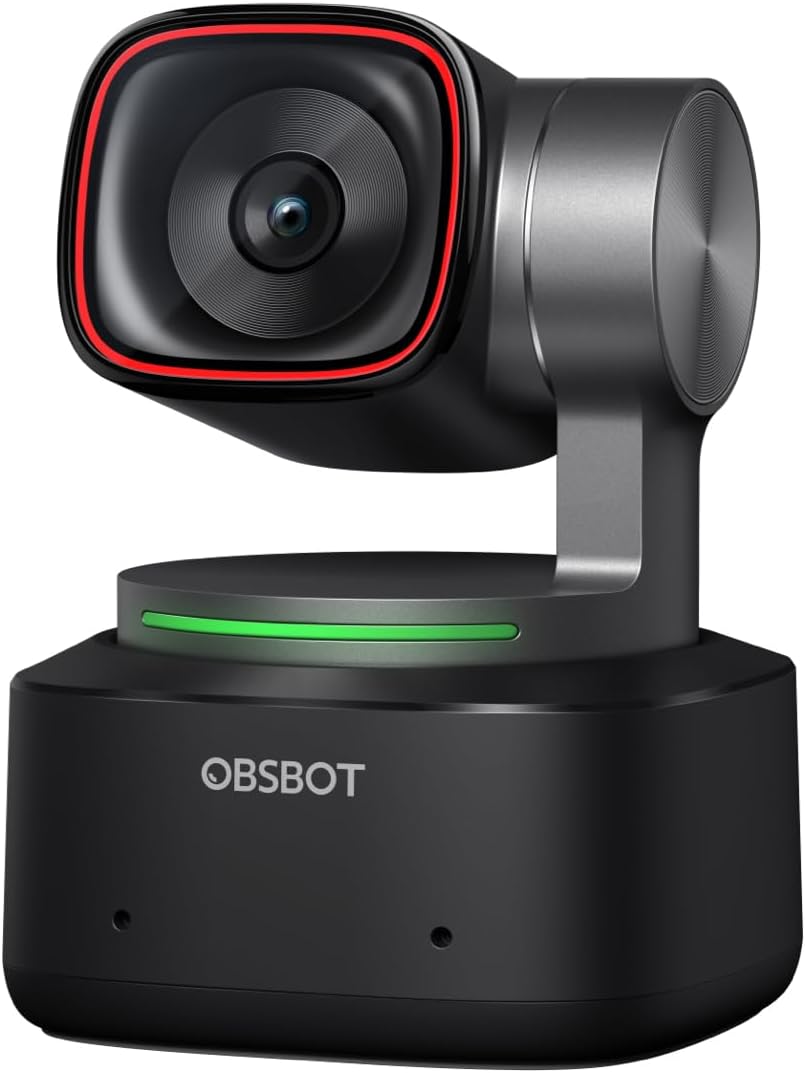 OBSBOT Tiny 2 Webcam 4K Voice Control PTZ, AI Tracking Multi-Mode & Auto Focus, Web Camera with 1/1.5" Sensor, Gesture Control, 60 FPS, HDR Light Correction, Webcam for PC, Streaming, Meeting, etc. MegaBDM