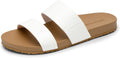DREAM PAIRS Women's Open Toe Slides Sandals | Minimal double-strap design, cushioned arch support insole, flat reliable traction outsole, durable lightweight MegaBDM