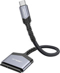 JSAUX SATA to USB C Cable, USB-C 3.1 to 2.5” SATA III Hard Driver Adapter Aluminum Shell External Converter for SSD/HDD Data Transfer-Grey MegaBDM