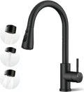 Black Kitchen Tap, Kitchen Mixer Taps with Pull Out Sprayer, 2 Modes Spray | Stainless Steel | Single Handle for Easy Control | Quick Installation MegaBDM
