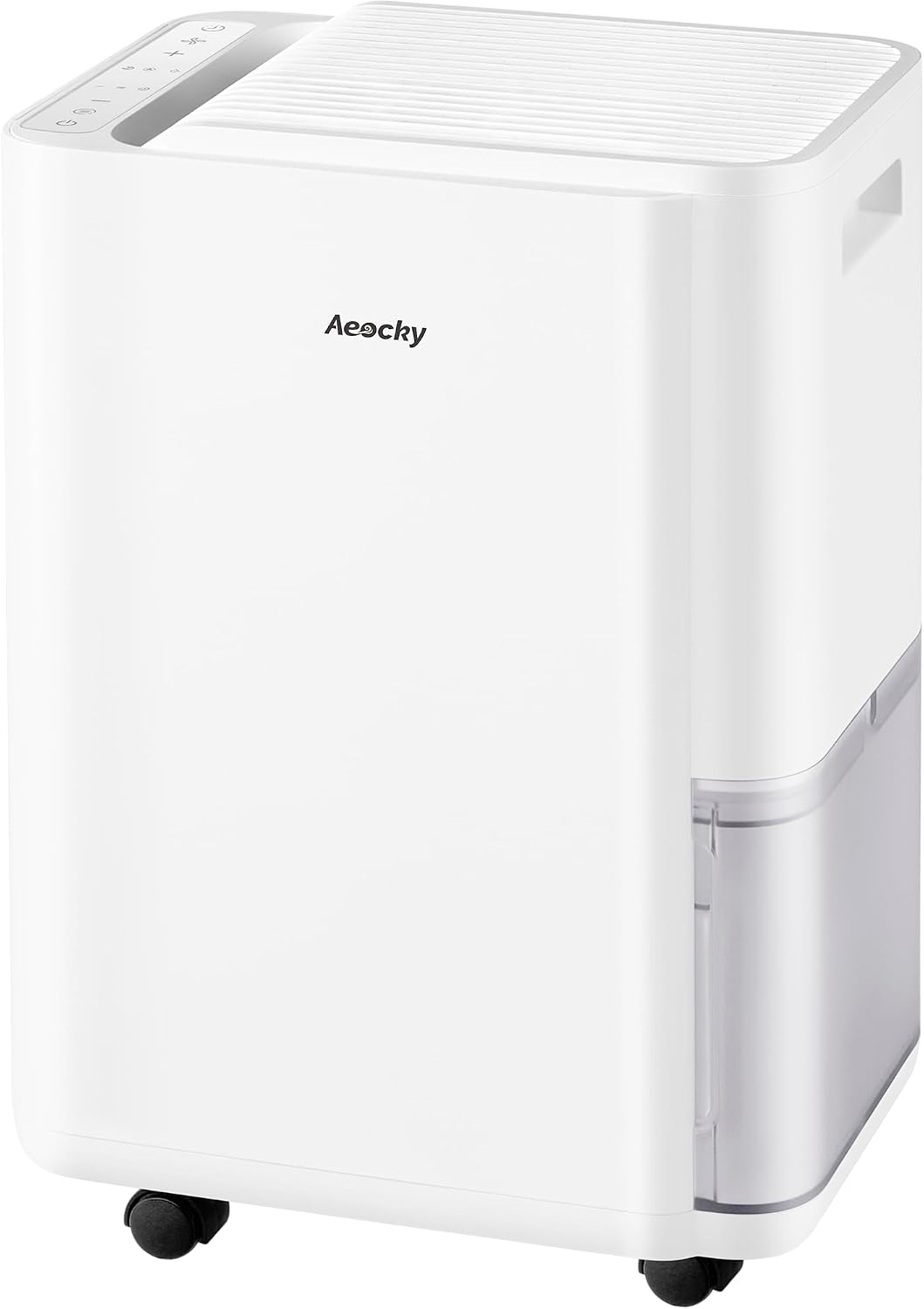 AEOCKY 25L/D Compact Dehumidifier, Continuous Drain, Detachable Wheels | Suitable for bedrooms, bathrooms and basements, covers 200m³/50m², smart compressor, simple operation MegaBDM