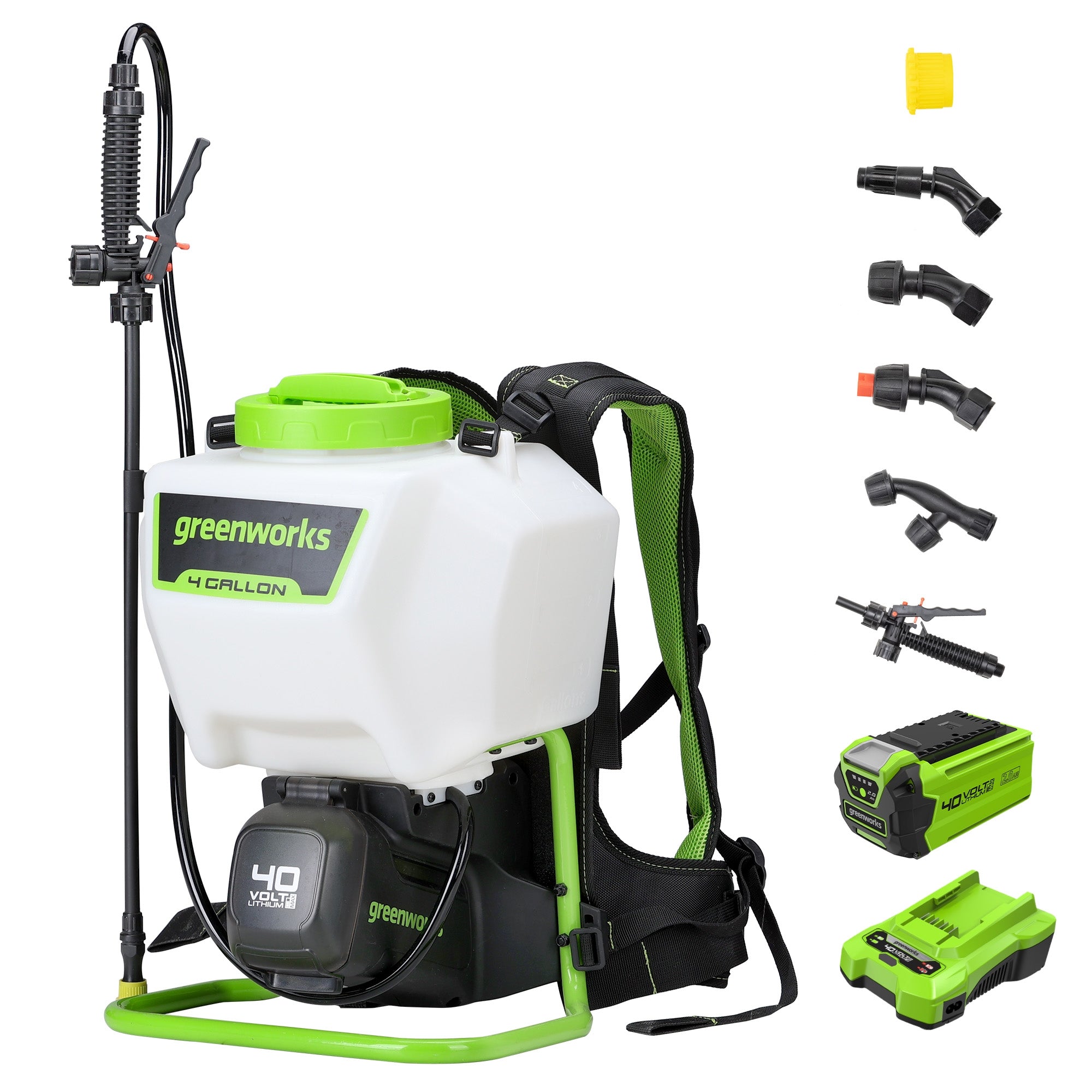 40V Cordless Battery Backpack Sprayer: 2.0 Ah USB Battery and Charger MegaBDM