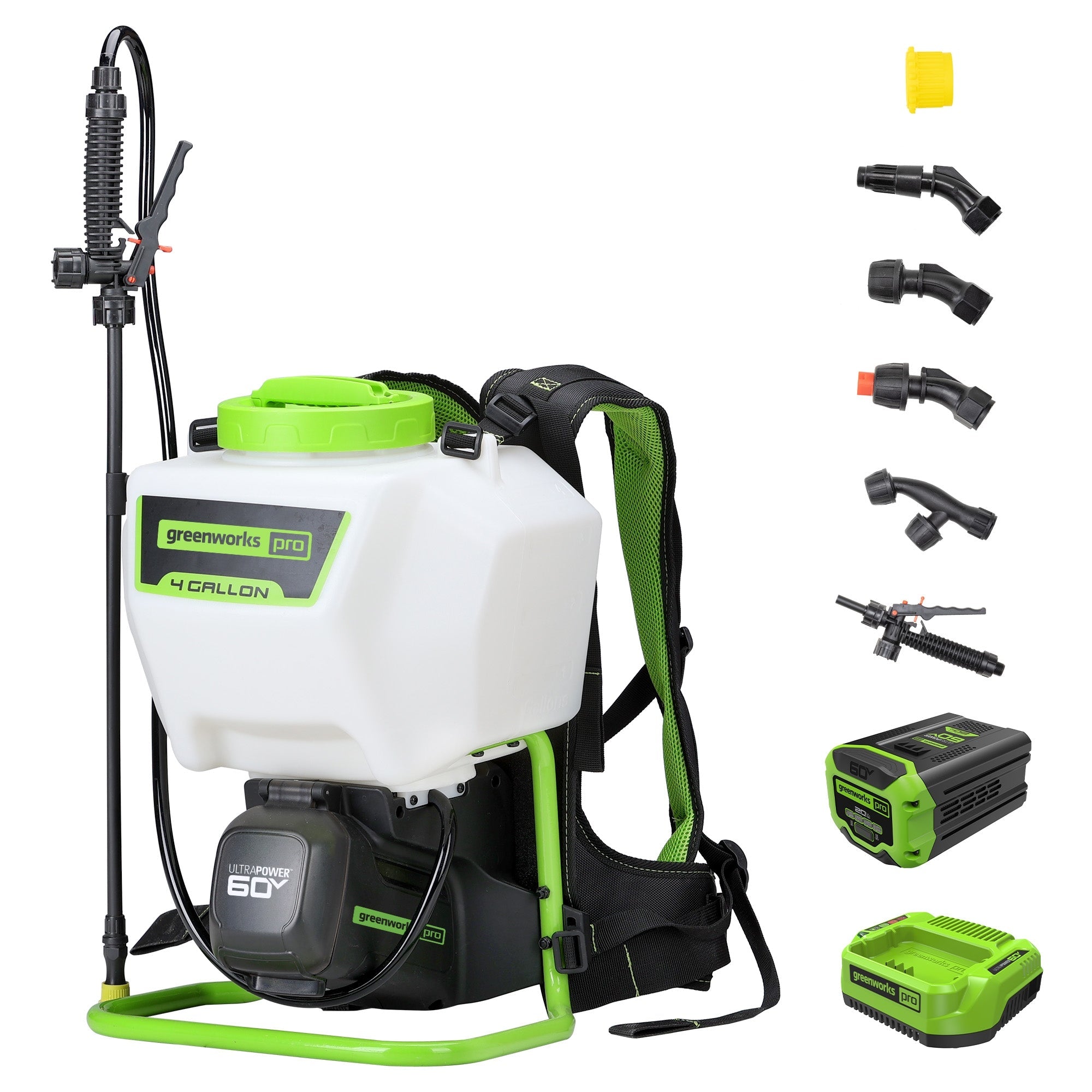 60V Cordless Battery Backpack Sprayer: 2.0 Ah Battery and Charger MegaBDM