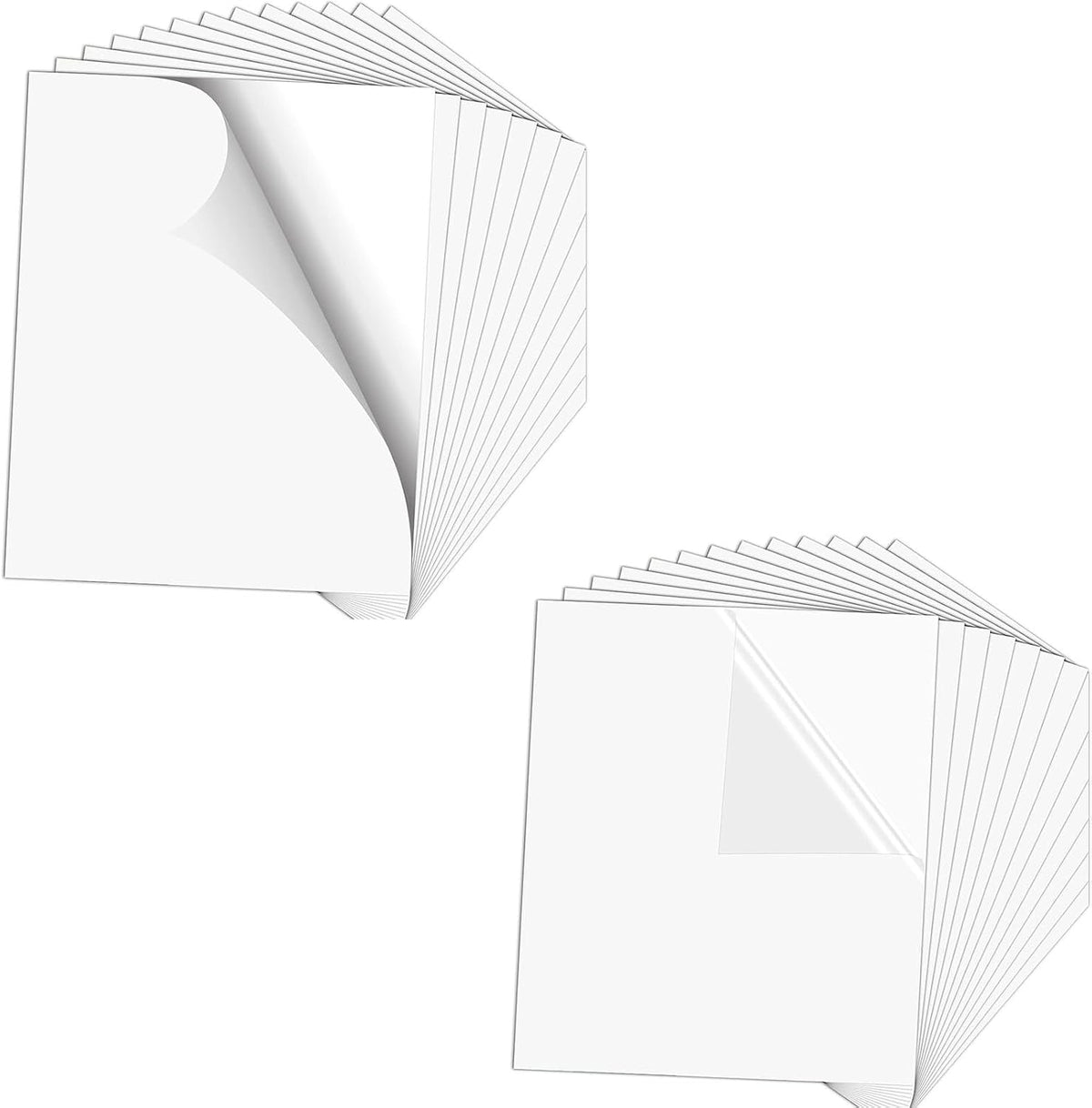 HTVRONT Sublimation Sticker Paper 20Pcs Waterproof - Sticker Papers 8.5''x11'' Glossy White & Transparent Work with Sublimation Paper for Inkjet Printer- Sublimation Blanks MegaBDM