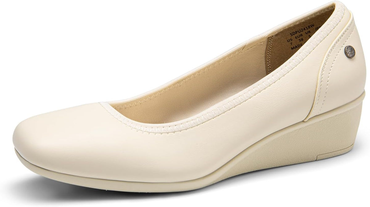 DREAM PAIRS Women's Wedge Shoes Square Close Block Heels Toe Dress Comfortable Wedding Office Pumps MegaBDM
