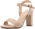 DREAM PAIRS Women's Open Toe Mid Chunky Heel Pump Sandals MegaBDM