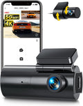 GKU 4K Dash Cam Front and Rear, 5GHz WiFi Dashcam, Dual Car Camera Dash Cam | with Parking Monitor, Night Vision, WDR, 170° Wide Angle, G-Sensor, Loop Recording, APP Control, SD Card Not Included MegaBDM