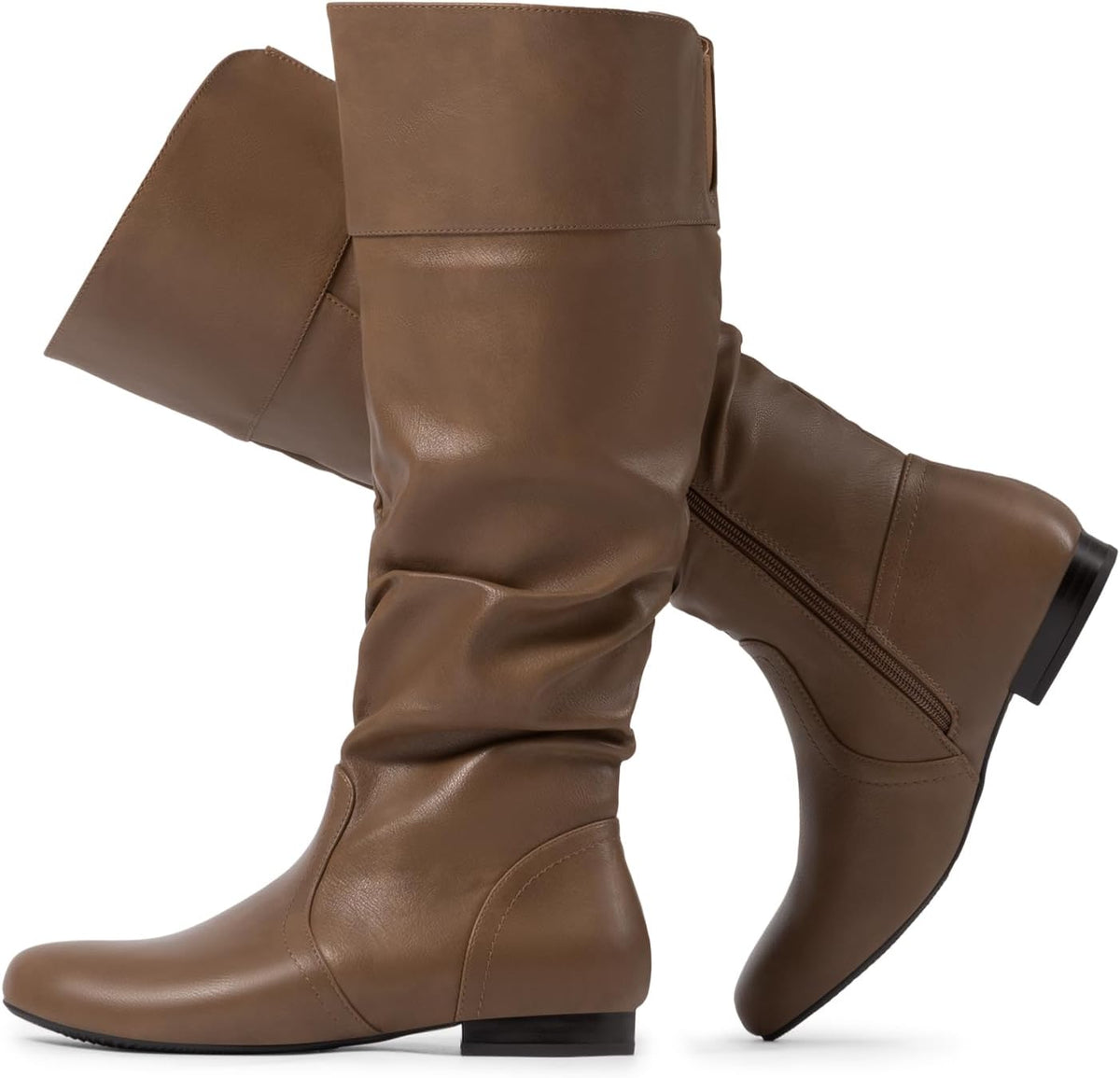 DREAM PAIRS Women's BLVD Camel Knee High Classic Fall Weather Boots Wide Calf Size 6 M US MegaBDM
