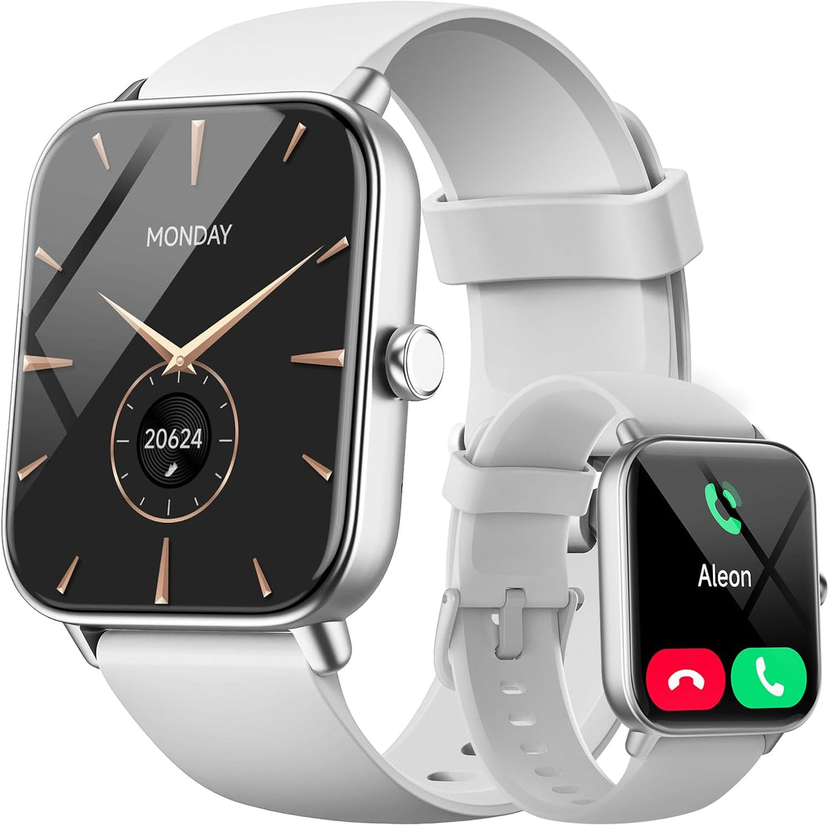 Smart Watches for Women(Answer/Make Call), Alexa Built-in 1.8" HD Ladies Smartwatch with Heart Rate/SpO2/Sleep Monitor, 110+Sports, IP68 Step Counter Fitness Tracker for iPhone/Samsung/Android MegaBDM